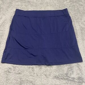 Court Haley Athletic Skort Tiered Golf Tennis Pickleball Navy Blue Womens XL